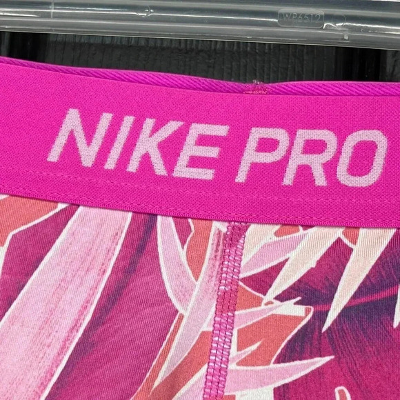 Nike Pro DRI-FIT Capri Leggings Girls SZ Large High Rise Tropical Print - Picture 3 of 10